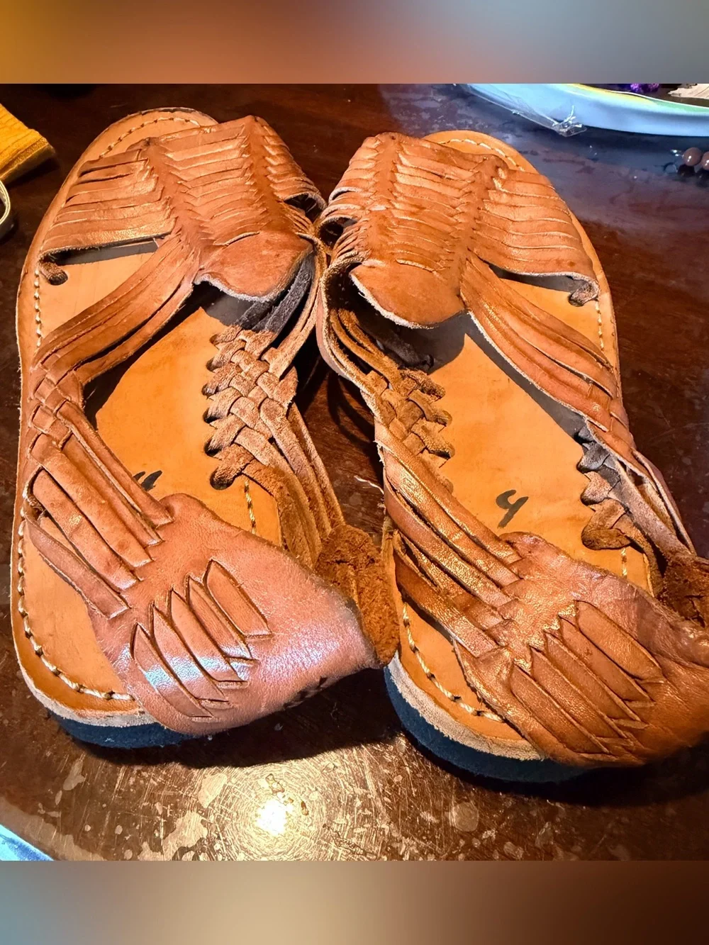 Handmade Mexican Leather Huaraches Woven Sandals
